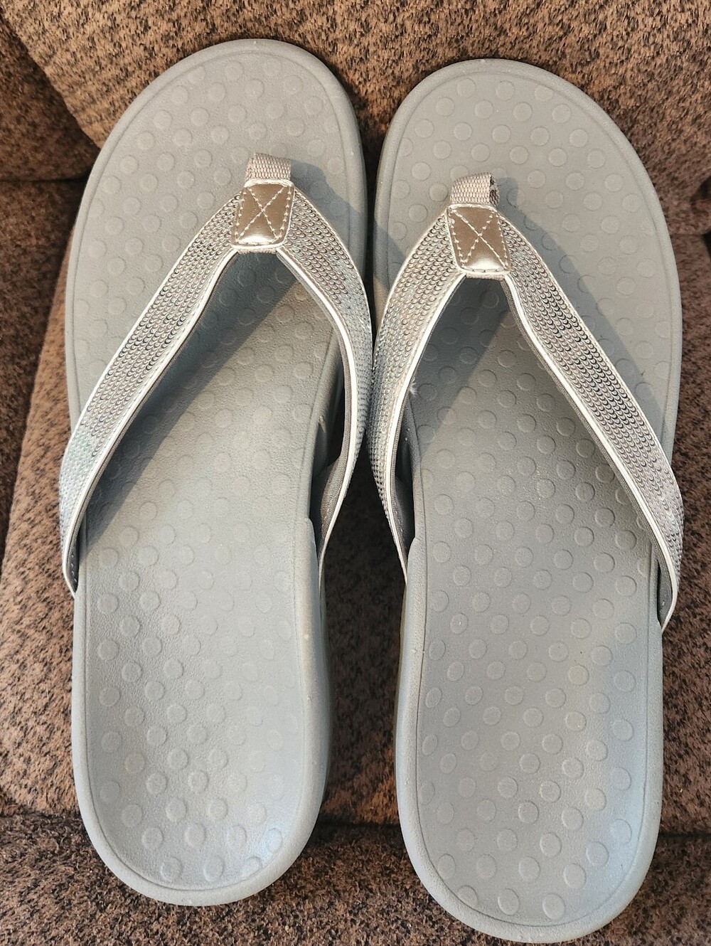 Vionic Sandals Tide SQ Silver Sequin